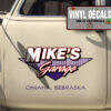 Personalized Hot Rod Garage Lettering Vinyl Sticker 10750