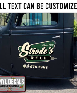 Personalized Hot Rod Garage Lettering Vinyl Sticker 10835