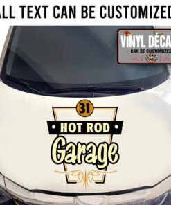 Personalized Hot Rod Garage Pinstriping Sticker 11552
