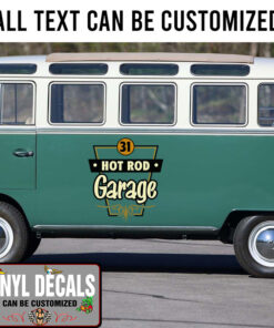 Personalized Hot Rod Garage Pinstriping Sticker 11552