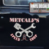 Personalized Speed Shop Wrench And Piston Sticker 12063