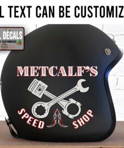 Personalized Speed Shop Wrench And Piston Sticker 12063