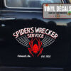 Personalized Spider Hot Rod Lettering Vinyl Sticker 10445