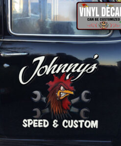 Personalized Hot Rod Garage Sign Painting Sticker 11958