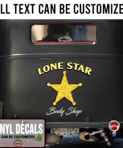 Personalized Star Lettering Vinyl Sticker 10473