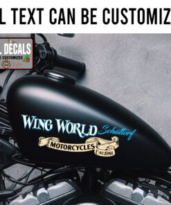 Personalized Hot Rod Lettering Car Decal Vintage Ribbon Sticker 12131