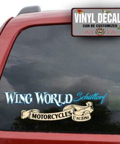 Personalized Hot Rod Lettering Car Decal Vintage Ribbon Sticker 12131