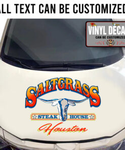 Personalized Steak House Long Horn Skull Sticker 10999