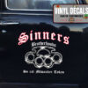 Personalized Steel Knuckle Lettering Sticker 11307