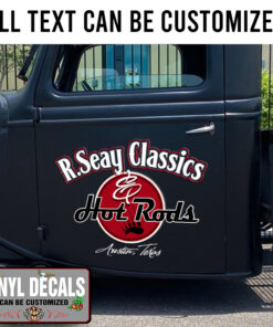 Personalized Hot Rod Lettering Hand Paint Vinyl Sticker 10434