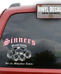 Personalized Steel Knuckle Lettering Sticker 11307