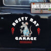 Personalized Hot Rod Lettering Rusty Rat Sticker 11968