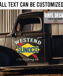 Personalized Sunoco Lettering Sticker 11639