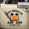 Personalized Surf Shop Lettering Sticker 11860