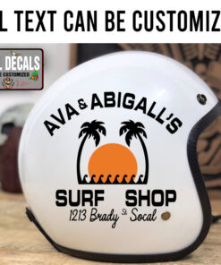 Personalized Surf Shop Lettering Sticker 11860