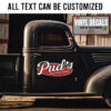 Personalized Hot Rod Lettering Sticker 11947
