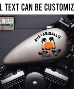 Personalized Surf Shop Lettering Sticker 11860