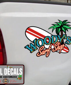 Personalized Surf Shop Sticker 11518