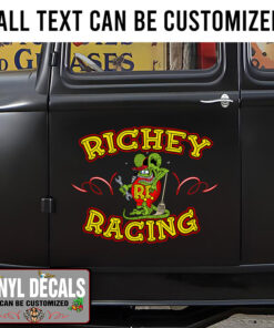 Personalized Hot Rod Lettering Sticker 12001
