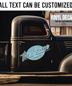 Personalized Hot Rod Lettering Sticker 12014