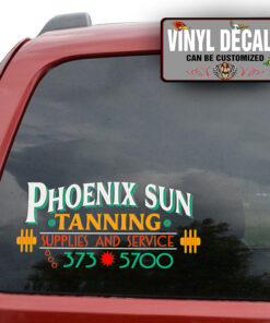 Personalized Tanning Supplies And Service Sticker 11537