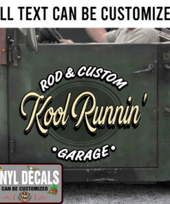 Personalized Hot Rod Lettering Vinyl Sticker 10292