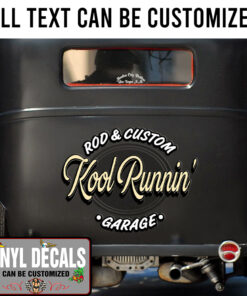 Personalized Hot Rod Lettering Vinyl Sticker 10292