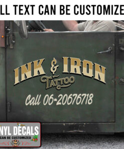 Personalized Tattoo Lettering Vinyl Sticker 10302