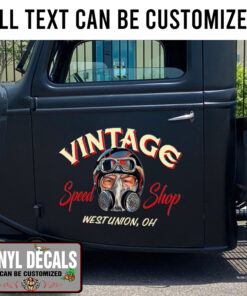 Personalized Hot Rod Lettering Vinyl Sticker 10452