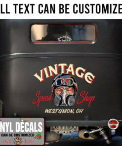 Personalized Hot Rod Lettering Vinyl Sticker 10452