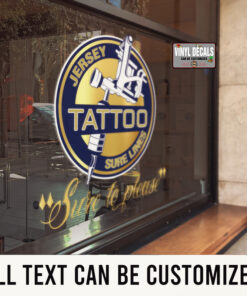 Personalized Tattoo Machine Lettering Sticker 10897