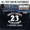 Personalized Hot Rod Lettering Vinyl Sticker 10465
