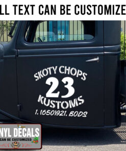 Personalized Hot Rod Lettering Vinyl Sticker 10465