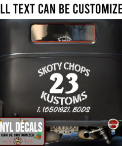Personalized Hot Rod Lettering Vinyl Sticker 10465