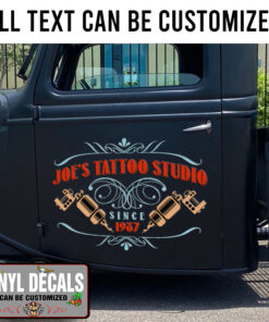 Personalized Tattoo Sign Lettering Vinyl Sticker 10382