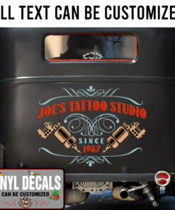 Personalized Tattoo Sign Lettering Vinyl Sticker 10382