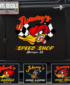 Personalized Hot Rod Mr Horsepower Speed Shop Sticker 12000