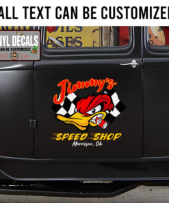 Personalized Hot Rod Mr Horsepower Speed Shop Sticker 12000