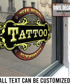 Personalized Tattoo Studio Sticker 10896