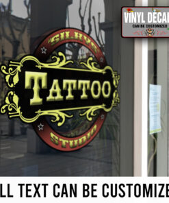 Personalized Tattoo Studio Sticker 10896