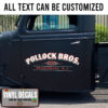 Personalized Hot Rod Pinstriping Lettering Vinyl Sticker 10663