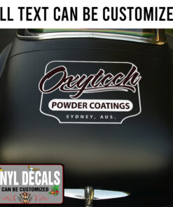 Personalized Hot Rod Power Coatings Lettering Vinyl Sticker 10798