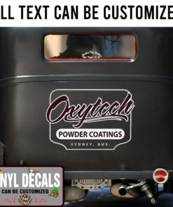 Personalized Hot Rod Power Coatings Lettering Vinyl Sticker 10798