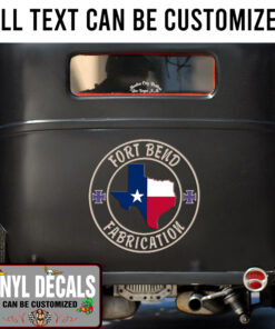 Personalized Texas Iron Cross Garage Sticker 10994