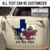 Personalized Texas Karting Lettering Sticker 11523