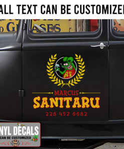 Personalized Hot Rod Rat Fink Garage Lettering Sticker 11122