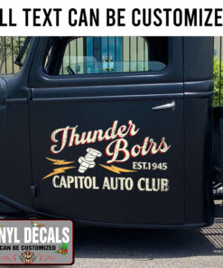 Personalized Thunder Bolts Auto Club Sticker 10959