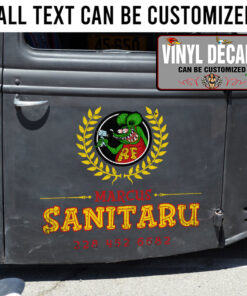 Personalized Hot Rod Rat Fink Garage Lettering Sticker 11122
