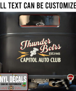 Personalized Thunder Bolts Auto Club Sticker 10959