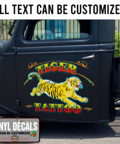 Personalized Tiger Tattoo Vinyl Sticker 10309